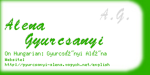 alena gyurcsanyi business card